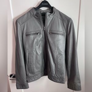 Black Rivet Lambskin leather jacket